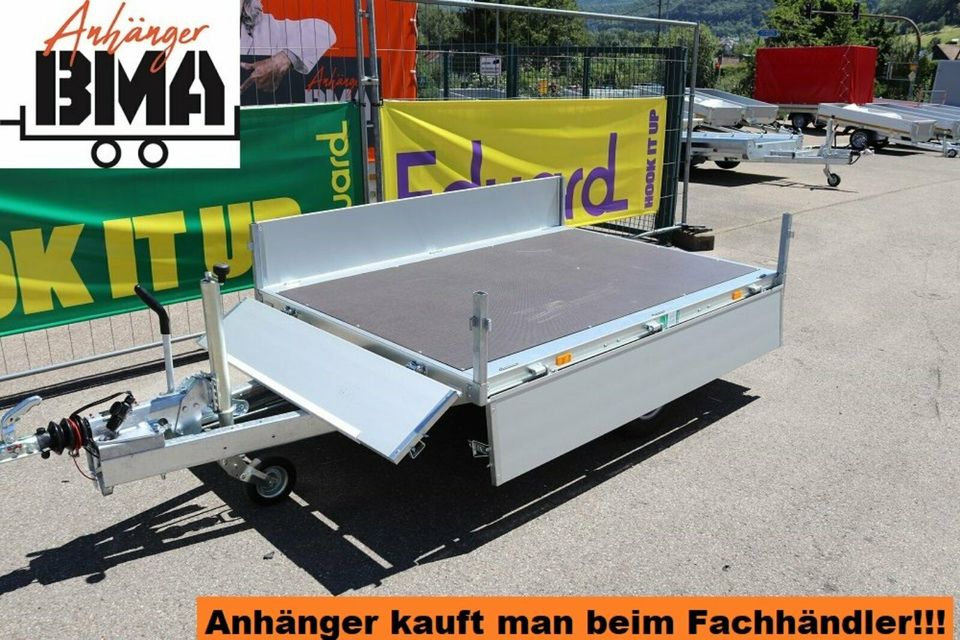 EDUARD Anhänger Hochlader 200x145x30 1350kg ALUBORDWÄNDE NEU in Tannheim