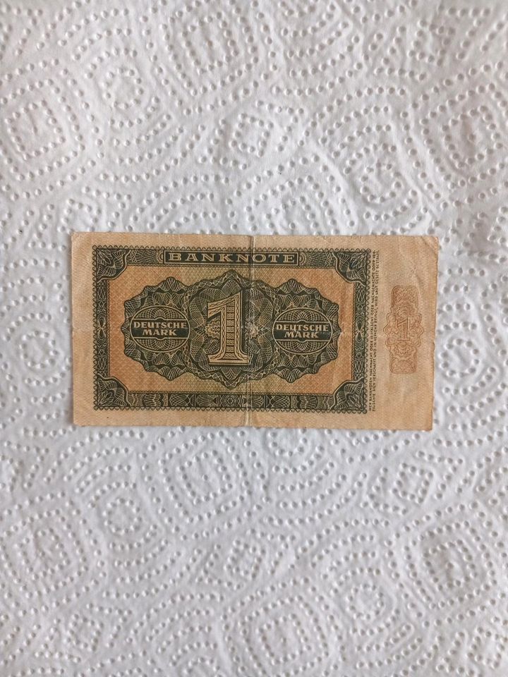1 Mark Banknote Berlin von 1948 in Sangerhausen
