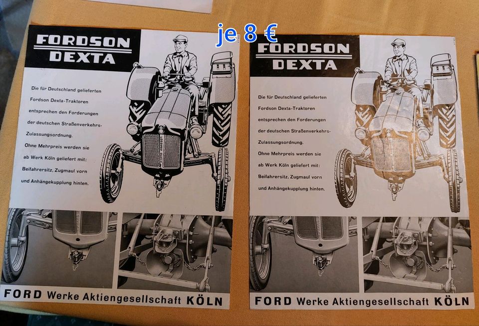 Fordson Traktor Prospekte in Seeshaupt