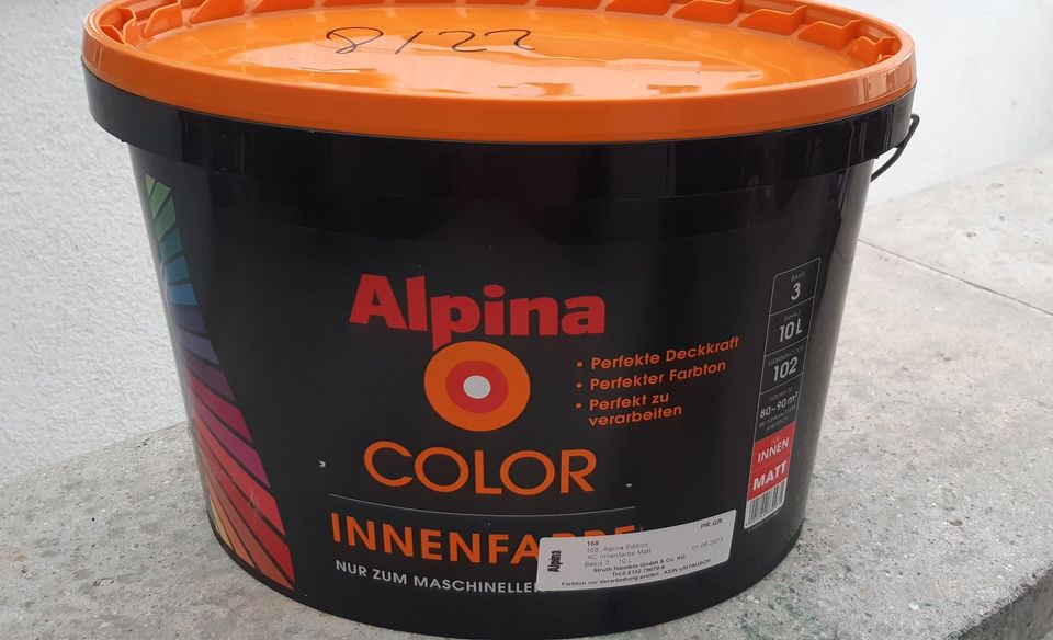 Alpina Color Profi Innen-Farbe 10L weinrot/bordeaux matt NP100,- in Ingelheim am Rhein