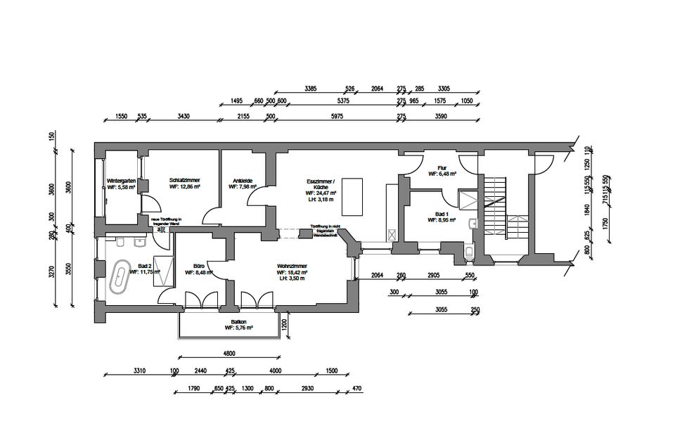 Exklusive, großzügige 4 Zimmer-Altbauwohnung in Berlin-Tiergarten in Berlin