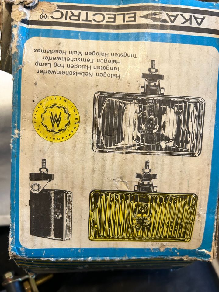 DDR-Ruhla Nebelscheinwerfer Zusatzscheinwerfer Gelb mit OVP Oldie in Holzgerlingen