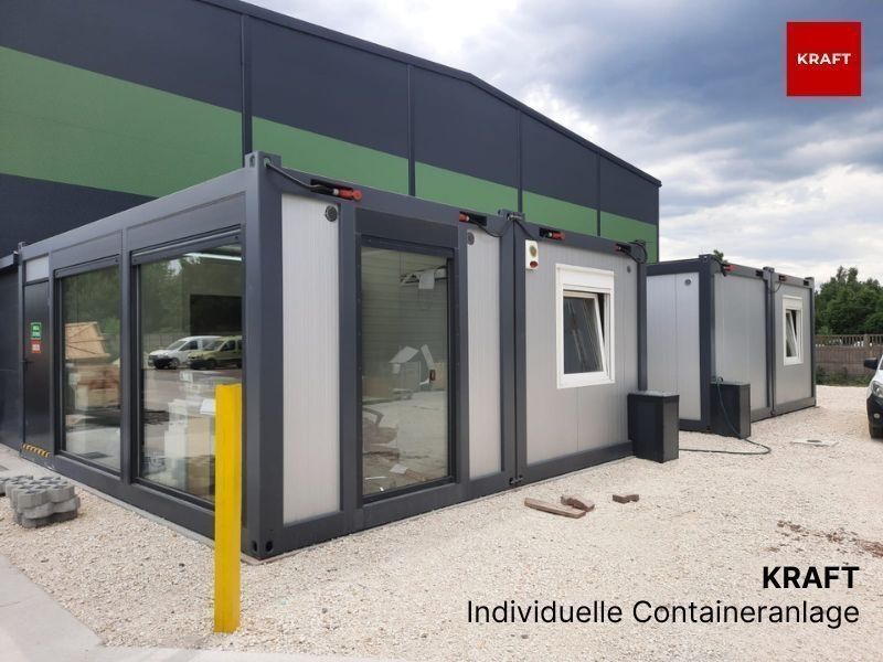 Bürocontainer Doppelcontainer mit WC / Toilette (NEU) 605x490 cm in Bocholt