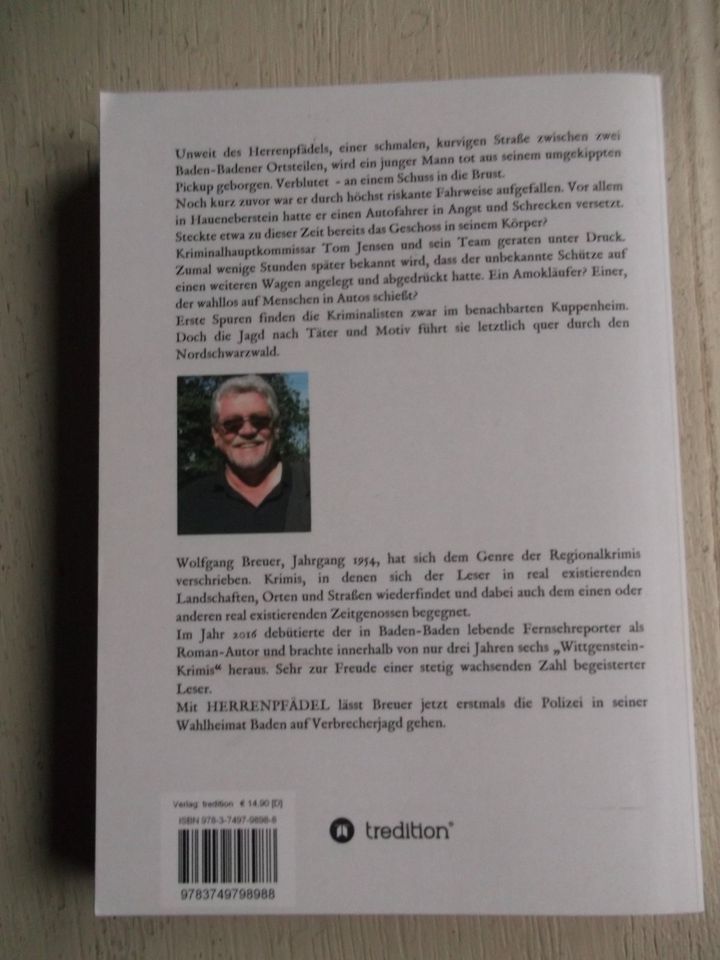 Herrenpfädel  ein Kriminalroman aus Baden-Baden TB 370Seiten NEU in Baden-Baden