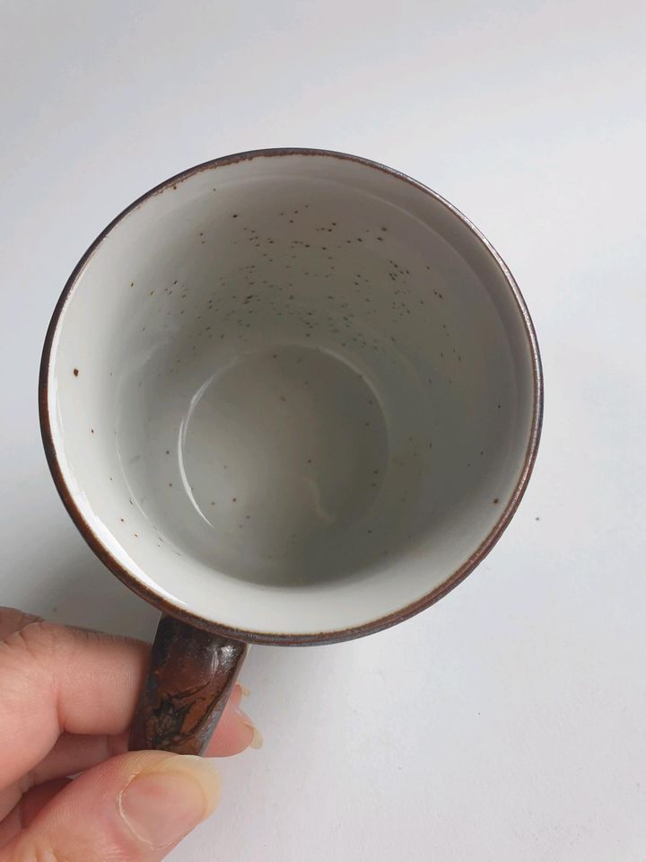 Tasse Eule Vintage Blau Braun Becher 300ml FundGlueck in München