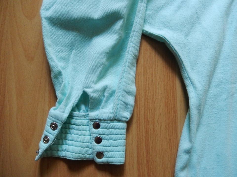 Mädchen-Bluse Gr. 158 zartgrün - effektvolle geschnitten - Baumw. in Lingenfeld