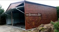 Blechgarage XXL/Dunkle Wallnus/ Blechhalle/ Fertiggarage/Aufbau Mecklenburg-Vorpommern - Löcknitz Vorschau