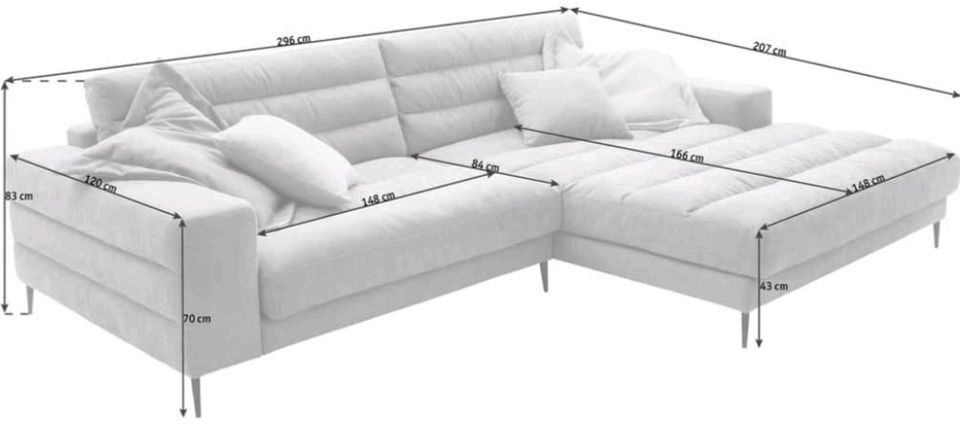 Große Wohnlandschaft Couch von XXXLutz in graublau Couch Big Sofa in Berlin