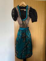 Dirndl schwarz/türkis mit Leo-Print von Country Line Bayern - Sinzing Vorschau