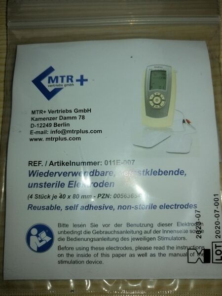 Elektroden für TENS-Gerät MTR Wiederverwendbar selbstklebend in Hamburg