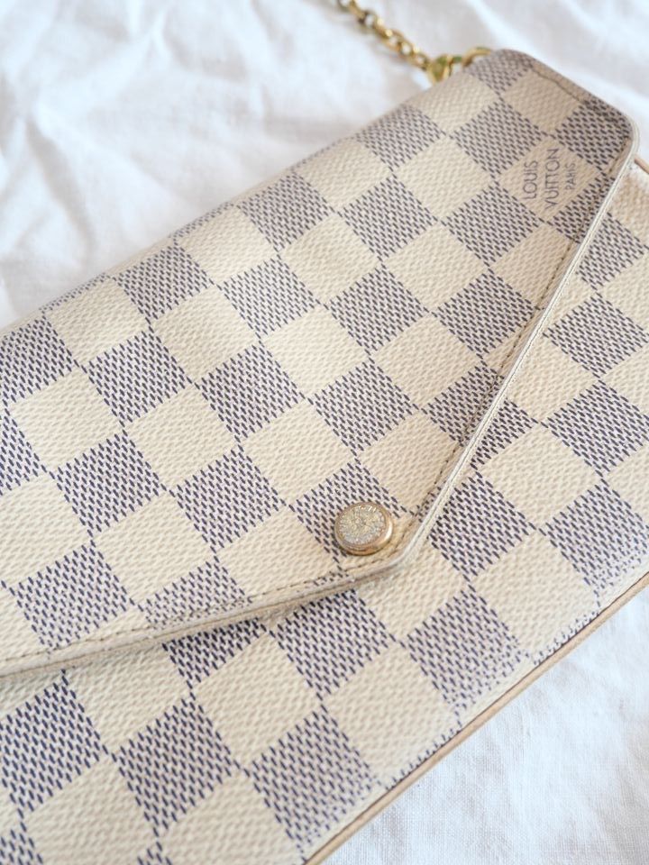 Louis Vuitton, Felicie Pochette Damier Azur Monogramm Tasche in München