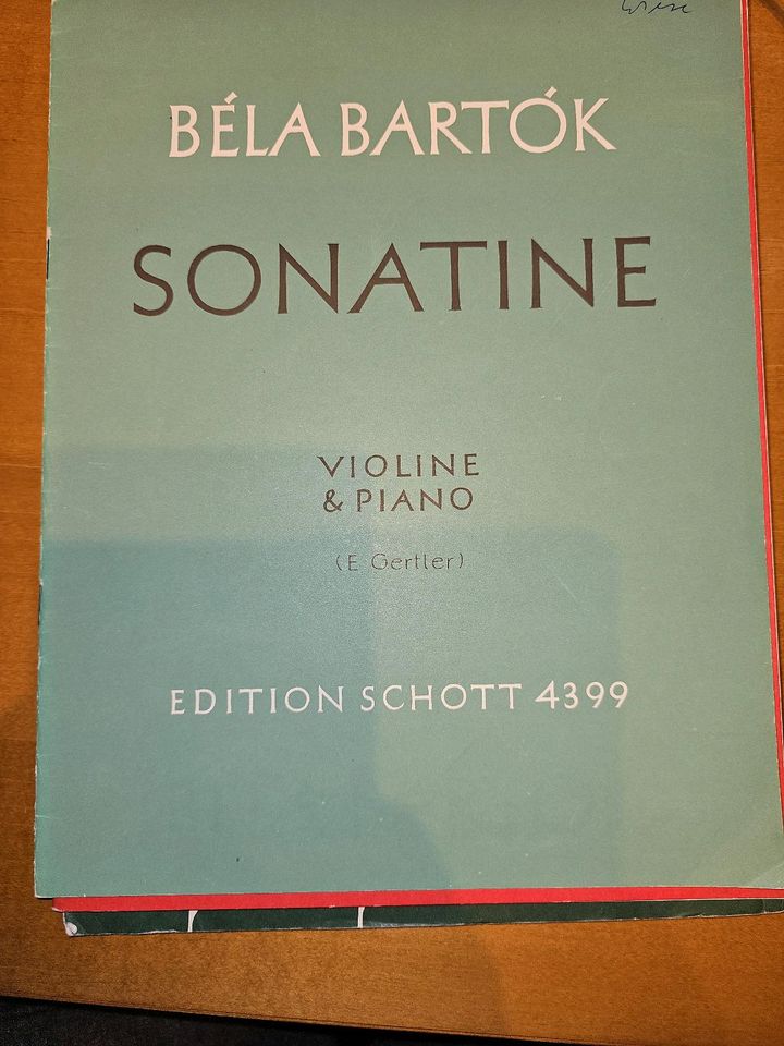 Noten Violine und Klavier Bartok Sonatine in Berlin