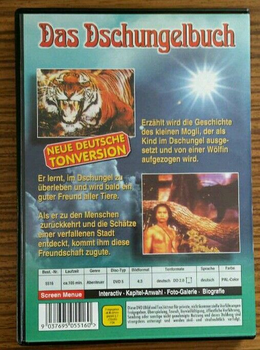 Das Dschungelbuch Disney DVD ungekürzte Version Mowgli Dschungel in Gießen