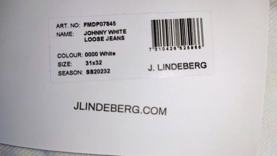 J.Lindeberg Johnny White Loose  Jeans offwhite W31 L31 NEU in Saarbrücken