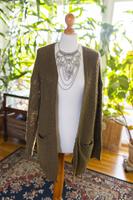 Strickjacke Khaki Grün | boho | Hygge | Jäckchen | Strickmuster Berlin - Treptow Vorschau