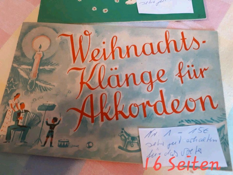 Alte Notenhefte für Akkordeon 1961 Musikinstrument in Eilenburg