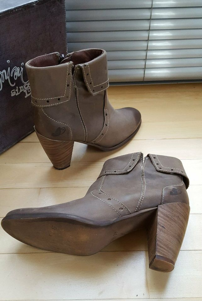 *FELMINI* ital. Echt Leder Stiefelette Taupe 39 NP139€ TOP! in Ingolstadt