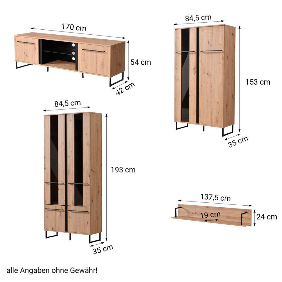 Wohnwand Schrankwand Wohnzimmerschrank Schrank Kommode NEU 256-Er in Erfurt