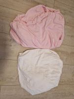 2 Spannbettlaken Baumwolle 140 x 70 cm rosa und weiß Vegesack - Grohn Vorschau
