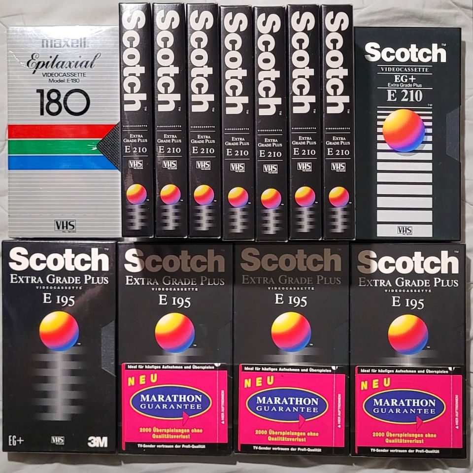 VHS Video Kassetten Scotch / Analog Tape für Retro Videorecorder in Moers