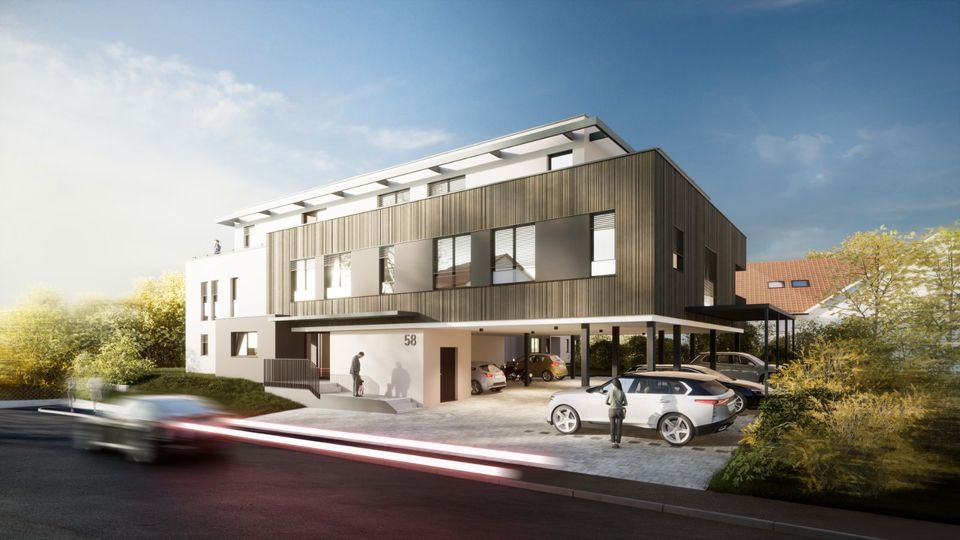 NEUBAU 2,5-Zimmer-Penthouse-Wohnung, Effizienzhaus 40 mit Möglichkeit auf 100.000 EUR Förderdarlehen! in Rottweil
