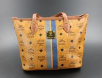 MCM Shopper Handtasche Tasche cognac braun gold blau SMALL Duisburg - Duisburg-Mitte Vorschau