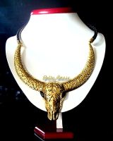 Collier Kette Stier Kunst Leder Bulle Ochse Rind Nordrhein-Westfalen - Erftstadt Vorschau