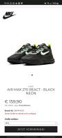 Nike Air Max 270 React Black Schuhe schwarz Dresden - Briesnitz Vorschau