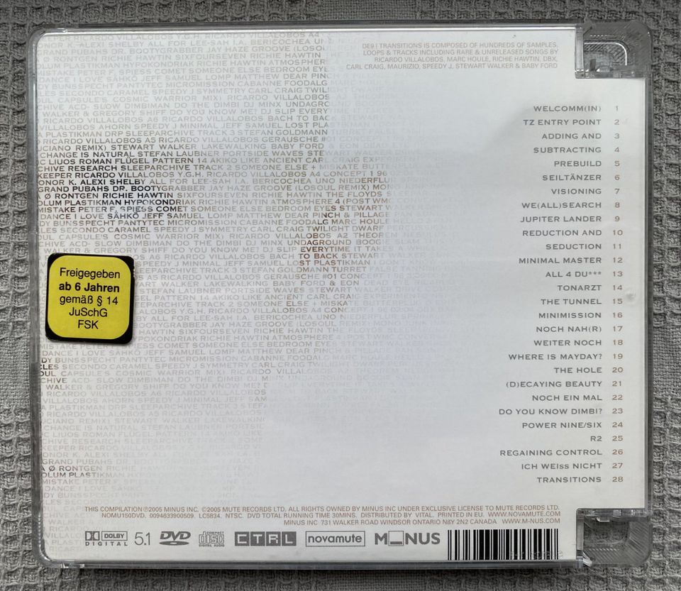 Richie Hawtin / DE9 Transitions / CD + DVD in Kehl
