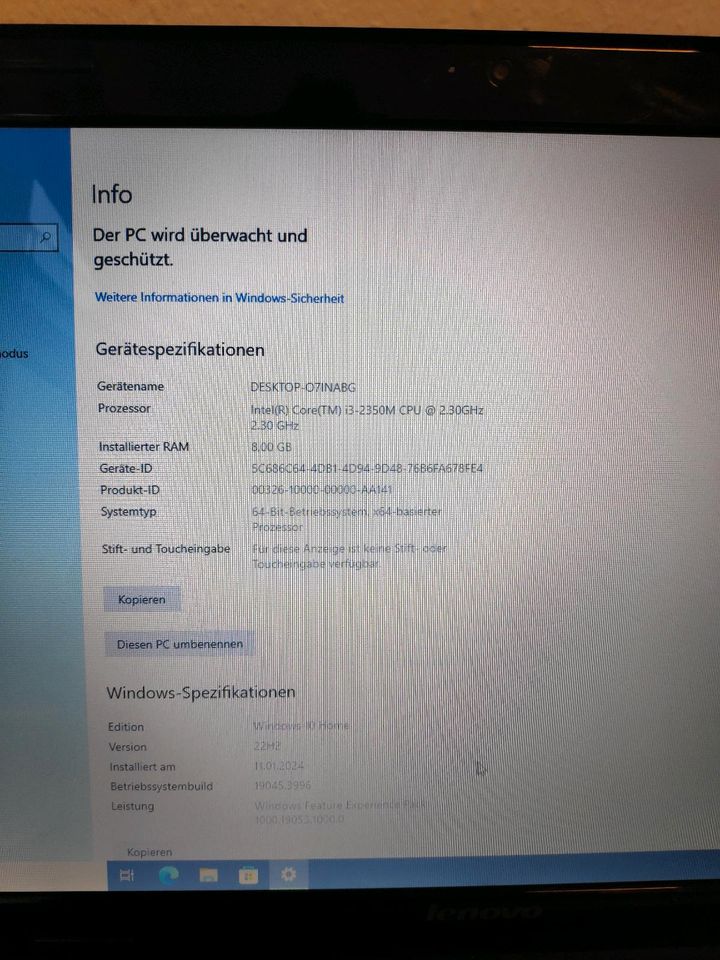 Notebook Lenovo G770 17,3", i3-2350M 2,3 GHz, 8GB, 1TB SSHD in Tönisvorst