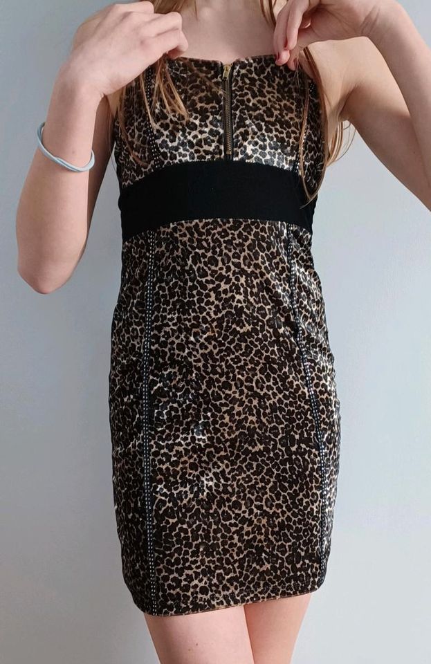 Minikleid im Leoparden Look, Gr  34/ XS in Holzwickede