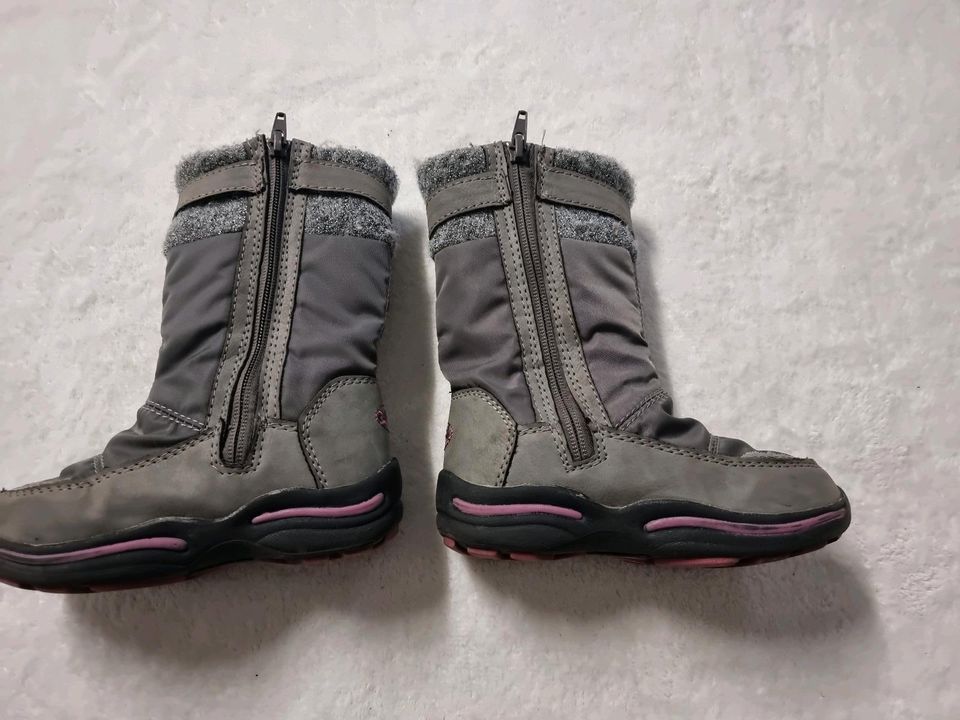 Mädchen 25 Schuhe Stiefel Fütterung grau pink Quickly in Paderborn