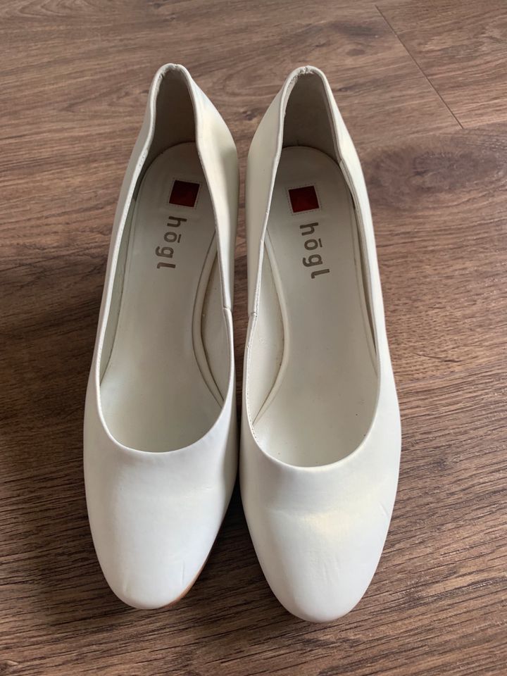 Högl Pumps weiss creme Hochzeitsschuhe High Heels Hochzeit Schuhe in Barmstedt