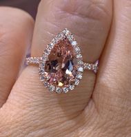 ✅ Queen Diamond 1,01 ct + 0,60 ct Halo-Diamantring Fancy Brown Sachsen - Zwickau Vorschau