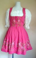 rosa Vintage Dirndl Gr 38 mit Stickerei & Balkonett-Ausschnitt Thüringen - Themar Vorschau