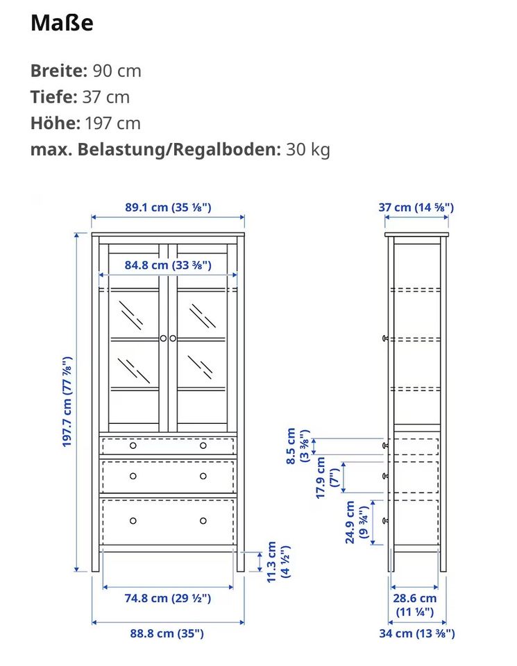 Hemnes Vitrine NEU in Lastrup