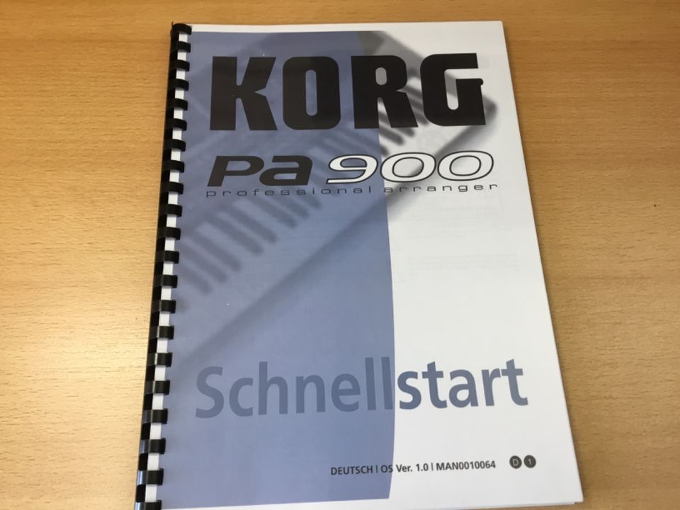 KORG Pa900 Schnellstart-Anleitung farbig gebunden, deutsch, neu in Rottweil