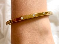Fossil Armreif Love Bracelet Steine vergoldet 16cm Bayern - Augsburg Vorschau