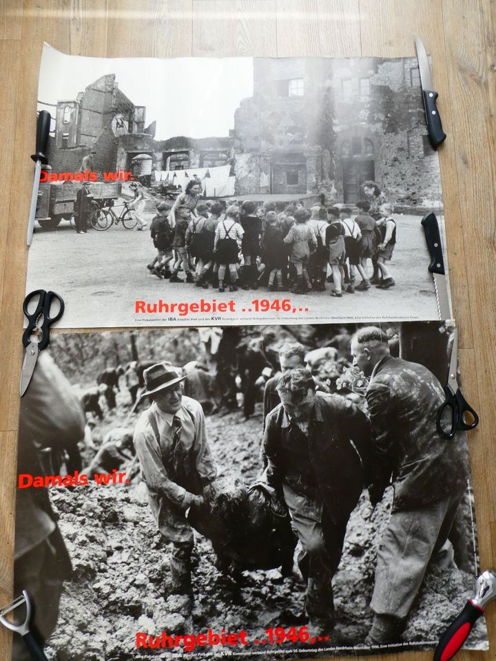 4 Poster Ruhrpott Ruhrgebiet Wiederaufbau 1946 in Lünen