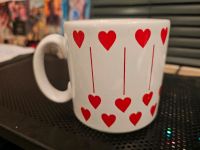 Porzellan-Kaffee-Tasse,weiß mit roten Herzen,Graziela-Ära*top* Nordrhein-Westfalen - Löhne Vorschau