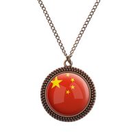 China Kette - Bronze Vintage Halskette mit Flagge Fahne Hessen - Trendelburg Vorschau