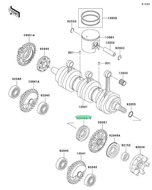 Simmerring Oil Seal Kawasaki Ultra 150 92049-3729 NLA in Neukirchen-Vluyn