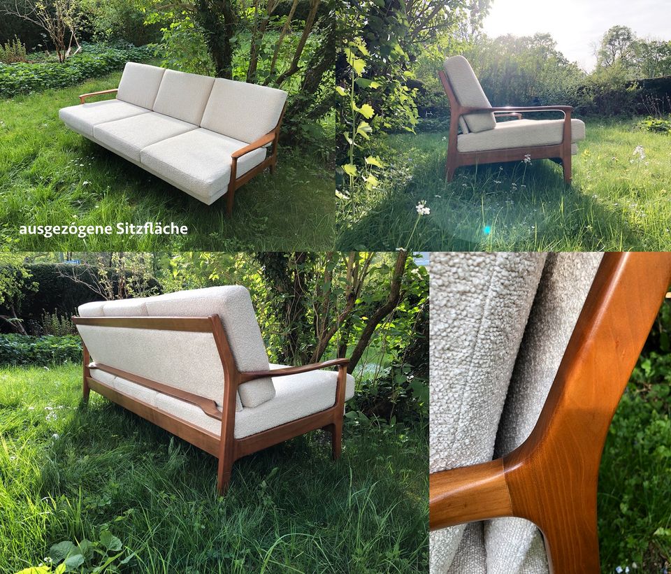 Midcentury 60er Couch Sofa teilrestauriert in super Zustand in München