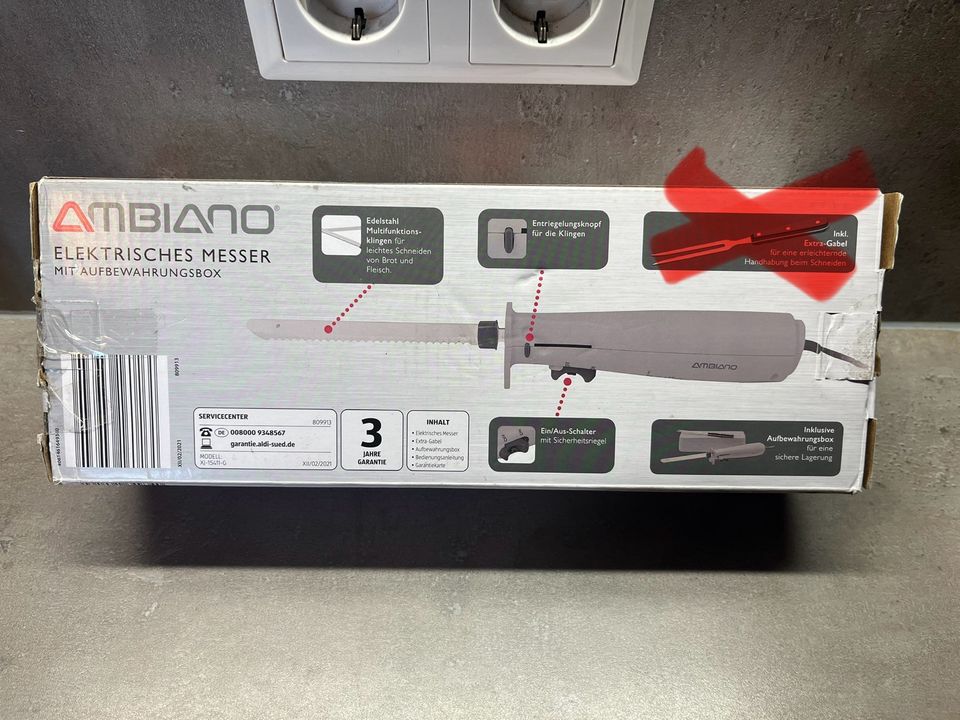 Elektrisches Messer mit Box von Ambiano in München