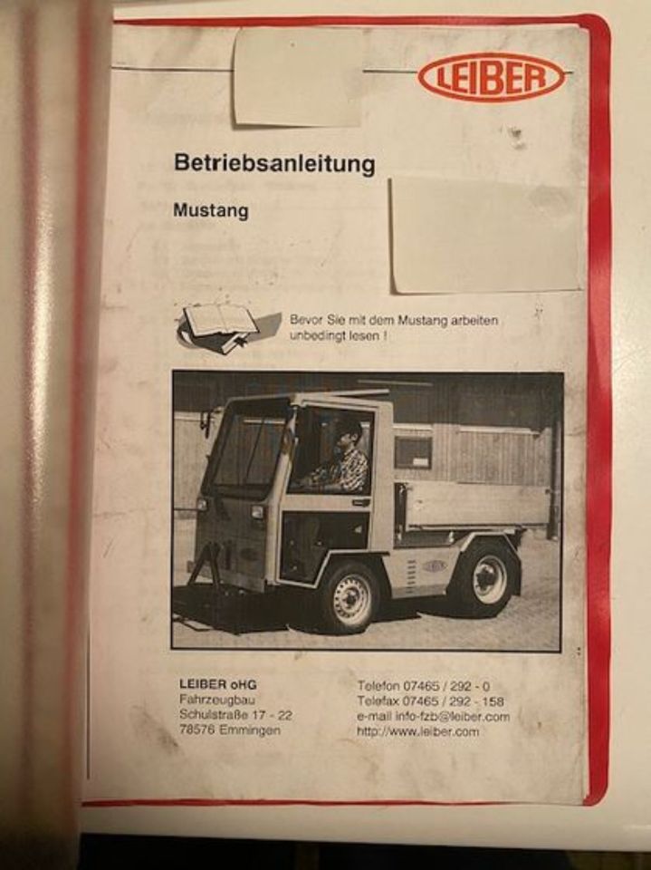 Leiber Mustang Betriebsanleitung und Ersatzteilliste in Weilerswist