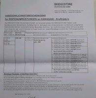 Bridgestone Unbedenklichkeitsbescheinigung für Reifenumrüstung an Hessen - Ober-Ramstadt Vorschau