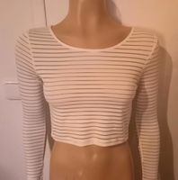 Crop Top H&M Divided Gr. S NEU weiß Streifen bauchfrei Shirt Mitte - Wedding Vorschau