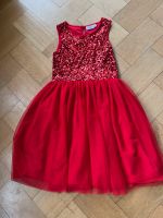 Schickes festliches Kleid Tüllkleid rot Pailletten Festkleid 146 Thüringen - Jena Vorschau