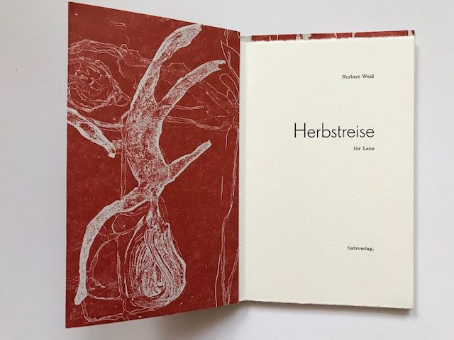 Unikatbuch Künstlerbuch Herbstreise Norber Weiß signiert in Bad Dueben