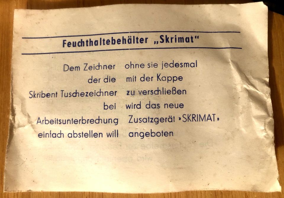 Feuchthaltebehälter Skrimat für Skribent Zeichenkegel micro DDR in Dessau-Roßlau